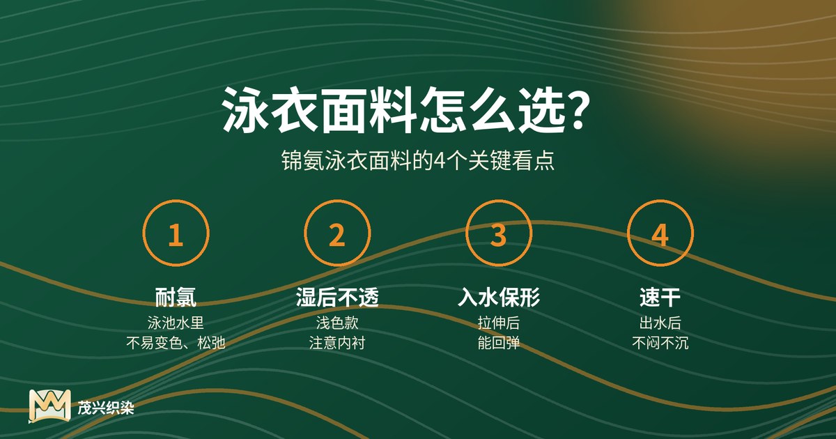 信息图：选择锦氨泳衣面料的四个要点