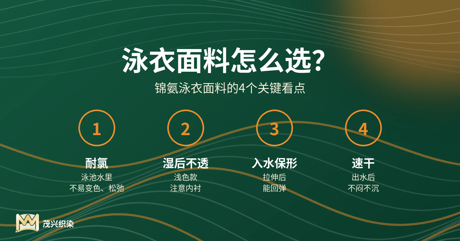 信息图：选择锦氨泳衣面料的四个要点