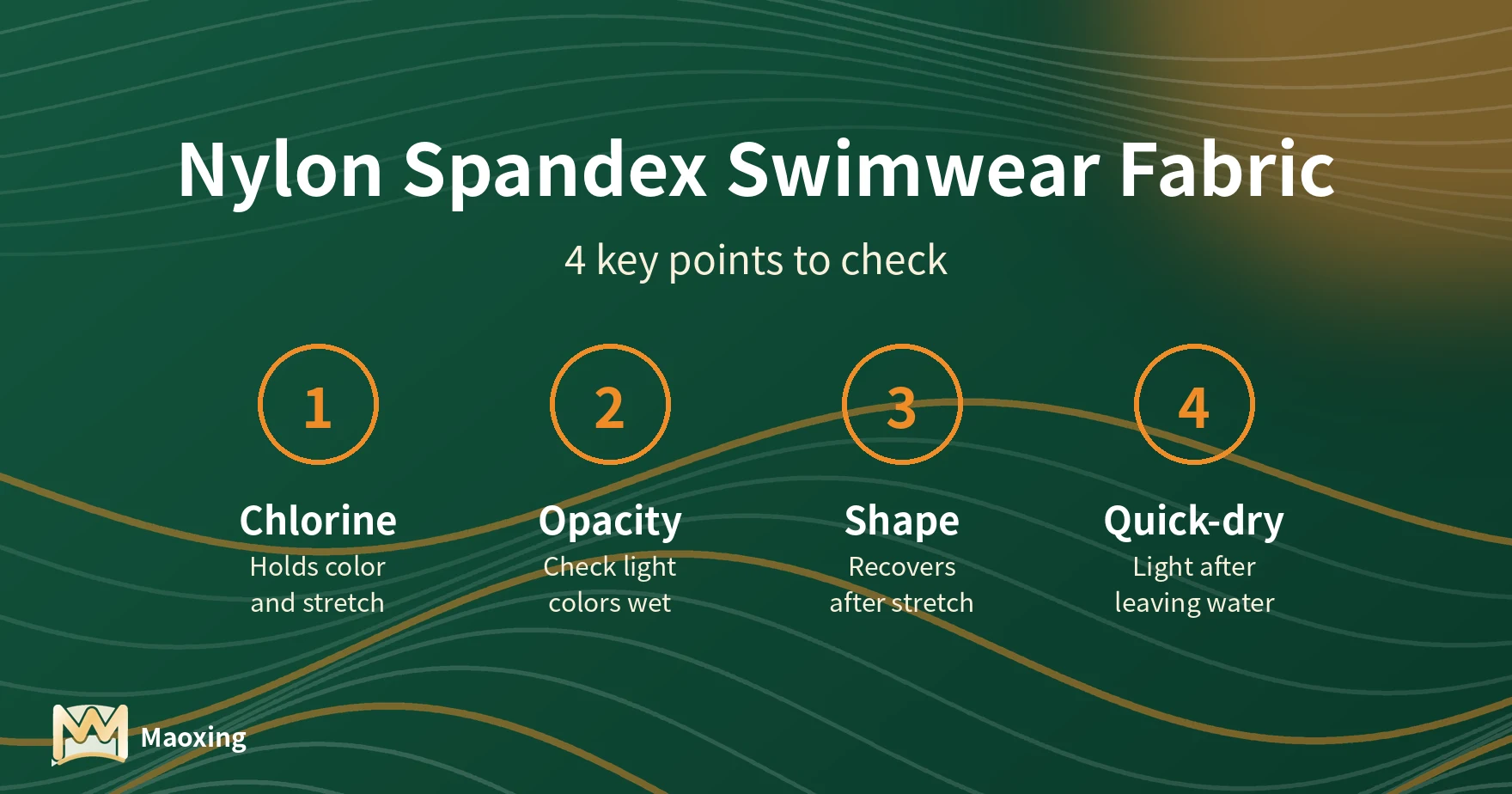 Infographic: four key points for choosing nylon spandex swimwear fabric